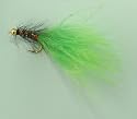 3 GREEN & BLACK DANCERS SIZE 10 TROUT FLIES (T6516)
