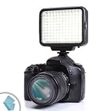 Rechargeable Ultra-Bright Dimmable 120 LED Camera Light for Panasonic Lumix DMC-GF5 , DMC-GF3 / DMC-GF3CK , DMC-FZ150K and Many More Panasonic Digital Cameras! ** Includes Microfiber Cleaning Cloth! **