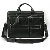 MODERM Expandable Leather Organizer Computer Brief Bag