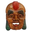 Handmade 'Happy Buddha' Tribal Mask Wall Hanging (Thailand)