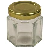 Produkt-Bild: 8 Marmeladengl&auml;ser 6-eckig 47 ml Einmachglas