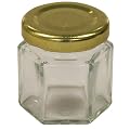 8 Marmeladengl�ser 6-eckig 47 ml Einmachglas