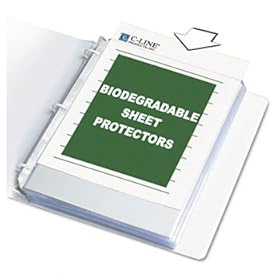 C-Line 62607 - Biodegradable Sheet Protector, Standard, 8-1/2 x 11, Clear, 50/Box-CLI62607