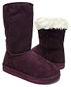 Purple Soft Furry Winter Boots Vegan Women