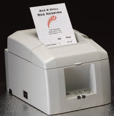 Star Micronics Tsp651c-24 Thermal Printer 2 Color Tear Bar Parallel Putty Requires Power Supply # 30781753