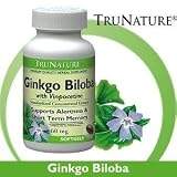 TruNature Ginkgo Biloba 120 mg Standardized Concentrated Extract with Vinpocet
