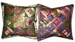 2 Tribal India Vintage Sari Toss Pillow Cushion Covers