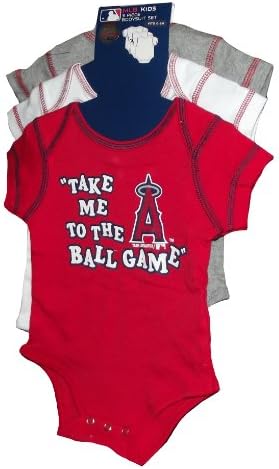 MLB Anaheim Angels 3 Piece Creeper Pack for Infants (0-18mo)