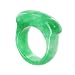 5 Green Nephrite Stone 10mm Wide Band Ring Size 8.5