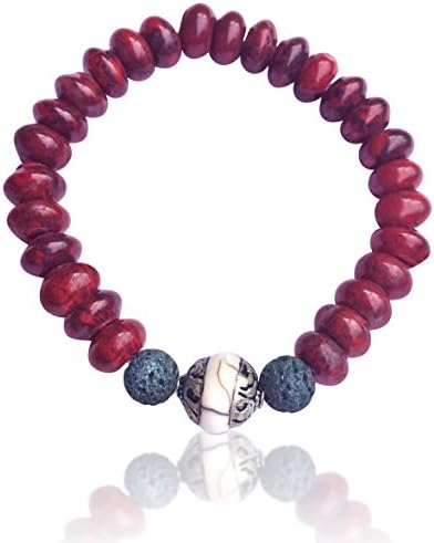 Unisex Red-toned Fancy Jasper Mala Bracelet for Protection