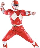 Adult Deluxe Red Power Ranger Costume