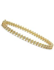1 ct. tw. Yellow Gold S-Link Diamond Tennis Bracelet