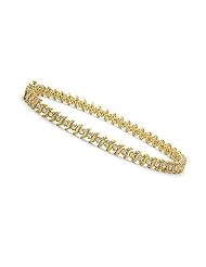 1 ct. tw. Yellow Gold S-Link Diamond Tennis Bracelet