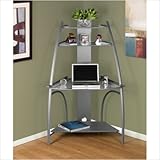 Jameson Computer Tower (Pewter / Clear Glass) (55"H x 36.5"W x 24.75"D)