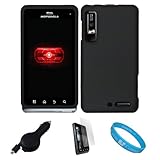 Black 2 Piece Protective Snap-On Hard Case Cover for Motorola Droid 3 Veriz ....