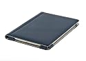 M-Edge GO! Genuine Leather Kindle DX Jacket (Fits 9.7" Display, Latest Generation Kindle DX), Pebbled Navy Blue