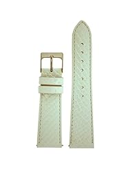 Watch Band Snake Grain White Quick Release Built-In Spring Bars 20mm Ladies Length