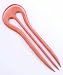 Exotic Rare Pink Ivory Wood Hair Fork Simple Round three prong Design