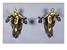 A Pair of Parcel Gilt Bronze Wall Sconces, Circa 1900 Stretched Canvas Poster Print