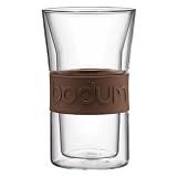 BodumPresso10-OunceDouble-WallGlasswithSiliconeGrip,Brown,Setof2