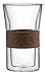 bodum PRESSO シリコンバンド付ダブルウォールグラス 0.3L BR 2個セット 10958-906