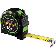 Komelon 7116 Monster MagGrip 16-Foot Measuring Tape with Magnetic End