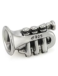 Ohm Sterling Silver Trumpet Bead Charm