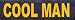 COOL MAN 2xLogos GROSS gelb f�r Julius K9 / Logo Klettlogo Austauschlogo K-9 Powergeschirr + IDC (Geschirrgr��en: 