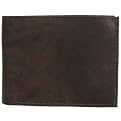 Boston Traveler Brown Leather Bi-fold Wallet