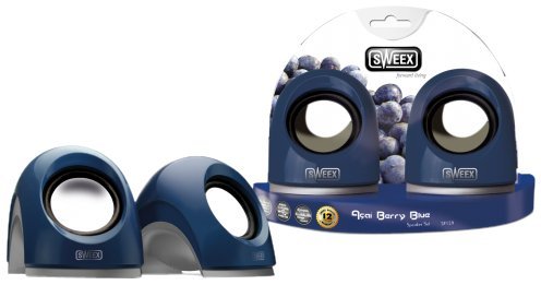 Sweex SP159 Enceinte portable pour PC USB Acai Berry Bleu
