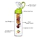 23 Oz Sport Water Bottle With Fruit Infuser And Carrying Handle,With Locking Flip Top Lid And Carrying Handle - BPA FREE - Made With Tritan Copolyester-- (Many Color Option) (Green)