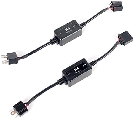 Yudely 2 Pcs Warning Cancelling Load Resistors Error Free Plug and Play Computer Warning Cancell Anti Flicker Load Resistor Set Led Resistors for Automobile (H4/9003/HB2)