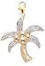 Jewelry : 14k Gold Diamond Palm Tree Charm (1/10 cttw)