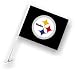 NFL Pittsburgh Steelers Car Flag with Wall Brackett