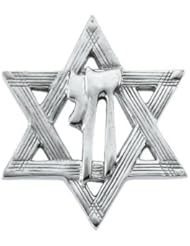14K Yellow Gold 23.25X20.25 mm Star Of David Chai Lapel Pin