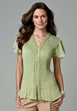 Jessica London Plus Size Release-pleat Blouse