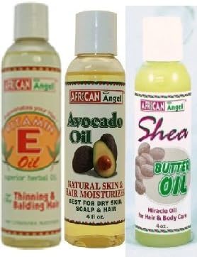 African Angel 3 Pcs Oil Set (Sheabutter/Avocado/Vitamin E oil Trio Set)