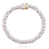 18kpl Genuine Diamond Accent 7.25" Line Bracelet