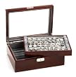 Mahogany Deluxe Collector's Case - Classic Style Formal Wear - Cufflinks