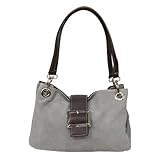 Glamour echt Leder Wildleder Henkeltasche Shopper in grau Handtasche Tasche Abendtasche von Exclusive