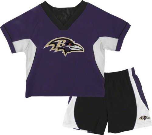 Baltimore Ravens Infant Raglan Crew Shirt and Shorts Combo Pack