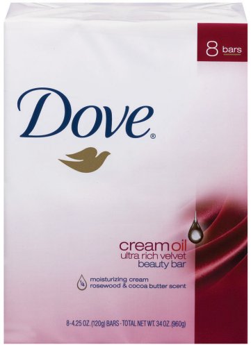 Dove Ultra Rich Velvet Beauty Bar, 4.25-Ounce Bars, 8-count, Bars (Pack of 2) by Dove