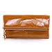 AINIMOER Women Long Leather Wallet Zipper Large Capacity Clutch Phone Holder Purse