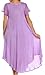Sakkas 00931 Everyday Essentials Cap Sleeve Caftan Dress/Cover Up - Purple - One Size