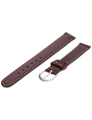 Timex Womens Q7B854 Calfskin Stitched Oiled Leather 14mm Brown Replacement Watchband