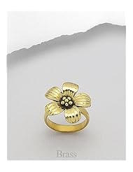 Flower Ring In Brass