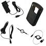 SanDisk Sansa Clip Silicone Skin Case Cover (BLACK) w/ Retractable USB 2in1 Sync Charging Cable, Car Charger, Wall / Travel Charger, and a Retractable Auxiliary 3.5mm to 3.5mm MP3 Jack Cable