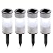 Super Bright Short Stainless Steel Tube Solar Powerd Garden Light - (Set of 4)