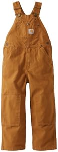 Carhartt Boys 2-7 Duck Washed Bib Overall,Carhartt Brown,5