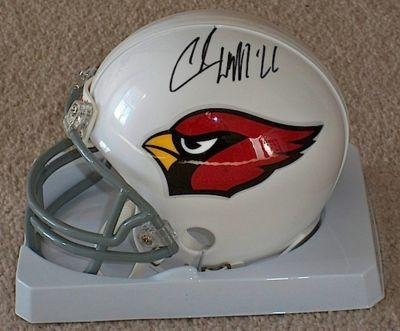 Chris (Arizona Cardinals) Wells Signed Mini Helmet - with 